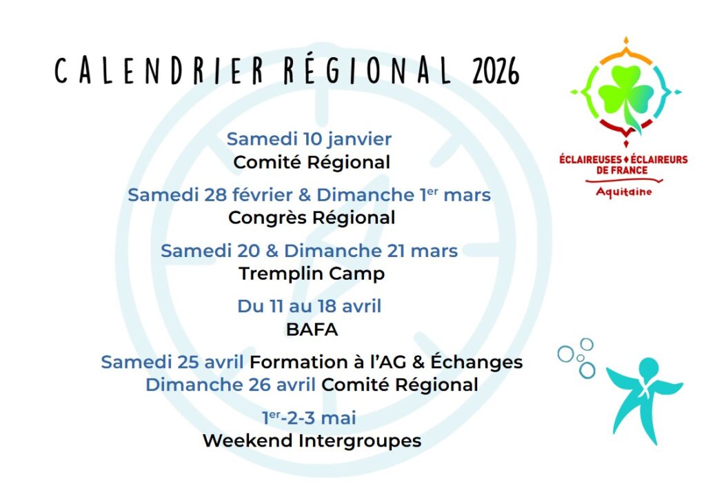 Calendrier régional EEDF Aquitaine 2026